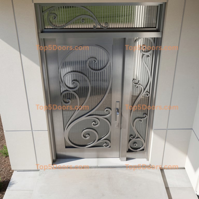 Arkansas wrought iron single modern Door