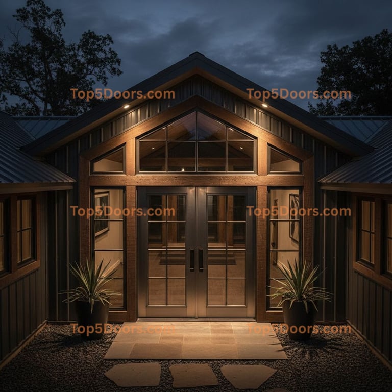 Arkansas wrought iron steel frame industrial Door