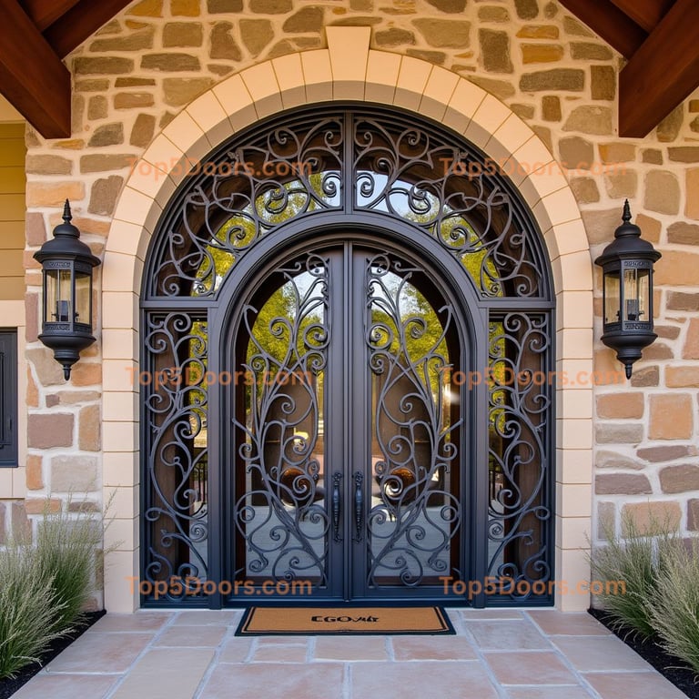 Black Iron Arched Doorway