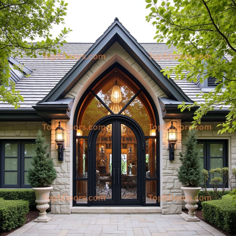 Black Iron Arched Doorway Birmingham