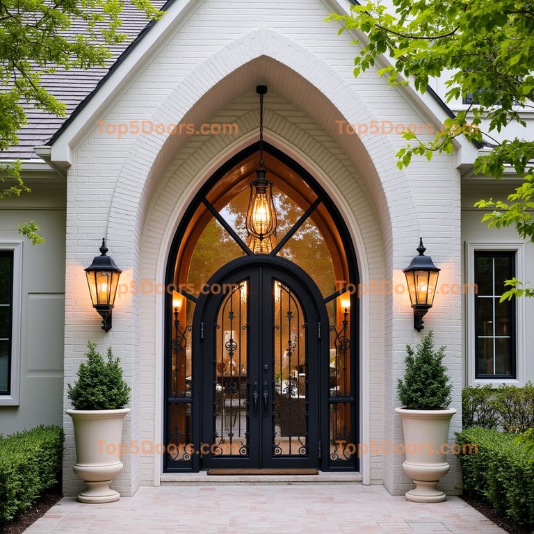 Black Metal and Glass Entrance