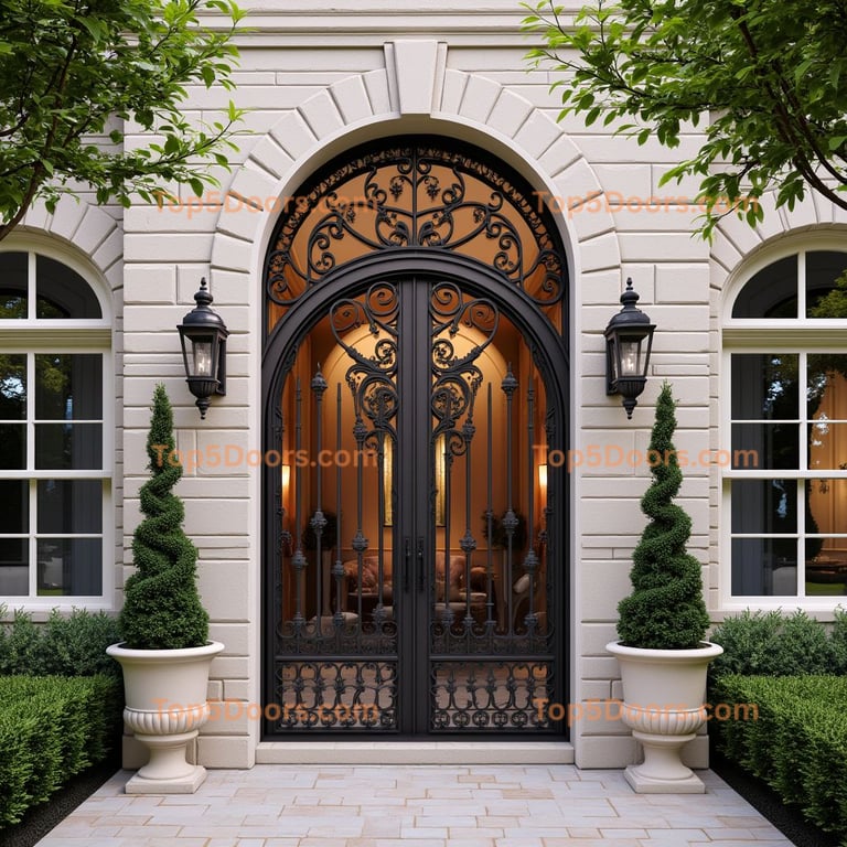 Black Wrought Iron Entrance