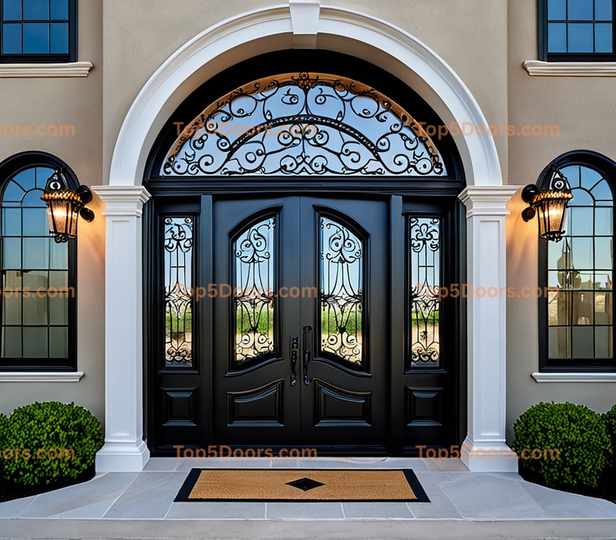 California arched double georgian Door