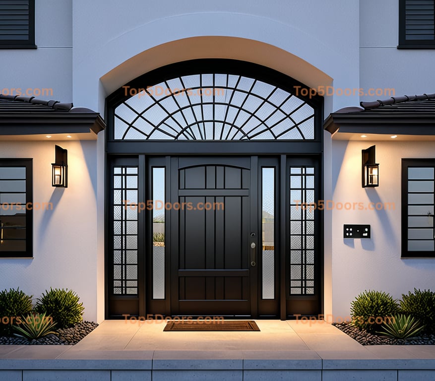 California arched double korean modern Door