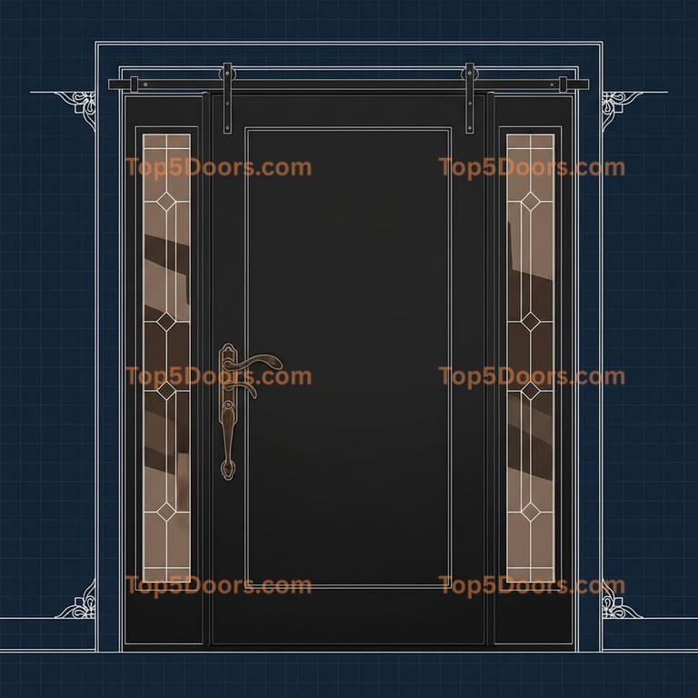 California barn door minimalist Door