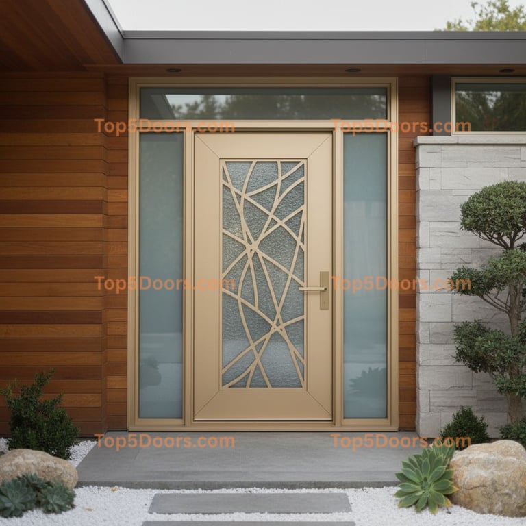 California front entry door japanese zen Door