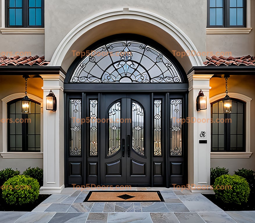 California glass paneled french provincial Door