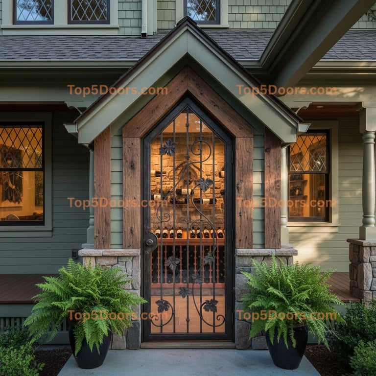 California wine cellar door victorian Door