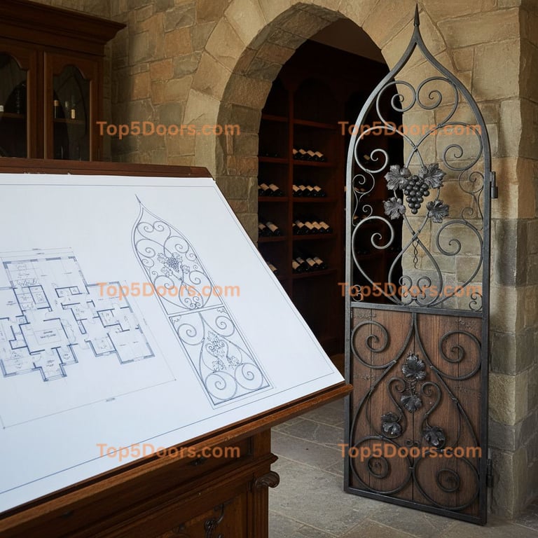 California wine cellar door georgian Door