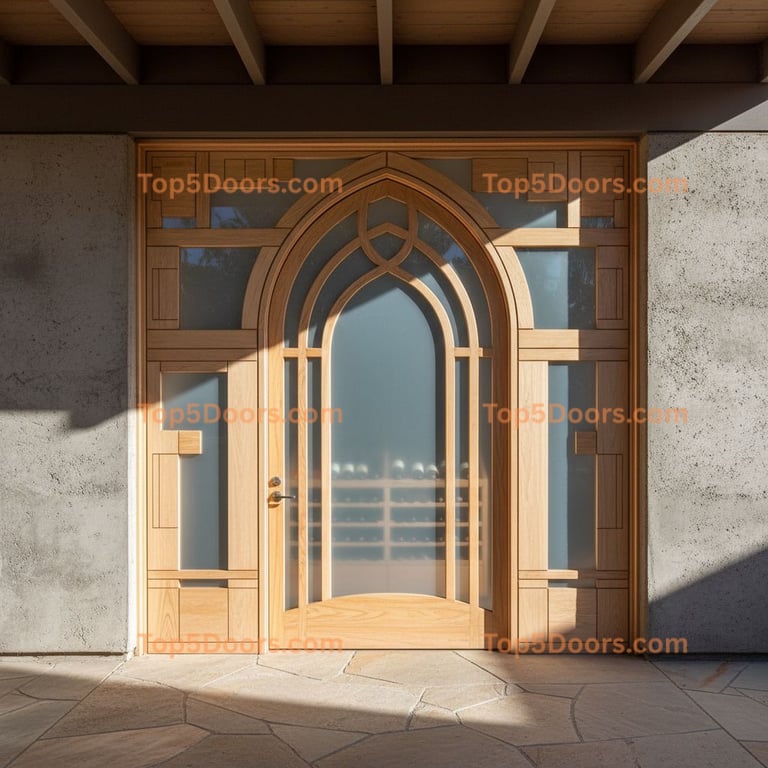 California wine cellar door mid-century modern Door