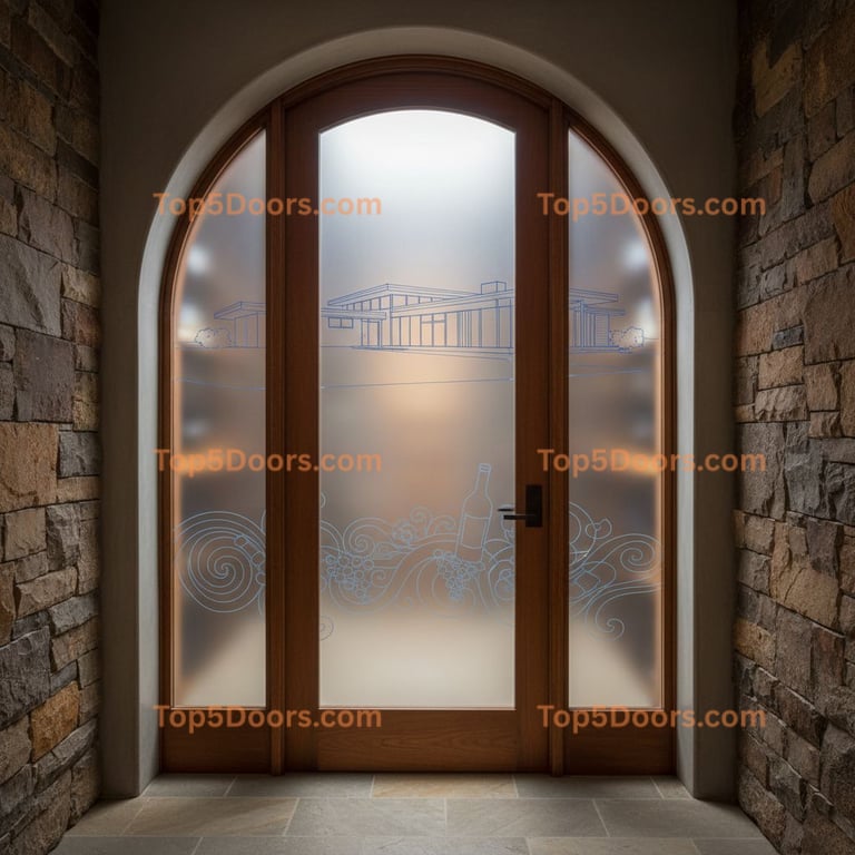 California wine cellar door mid-century modern Door