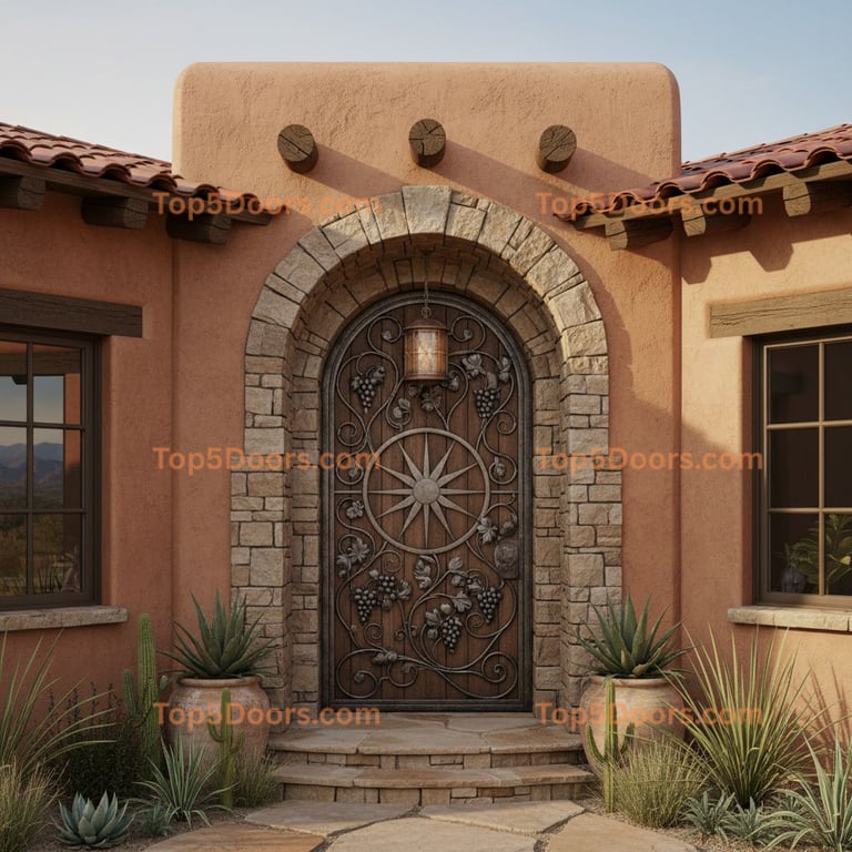 California wine cellar door southwestern Door