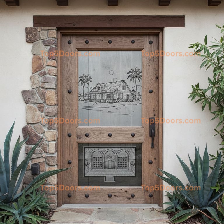 California wine cellar door traditional american Door