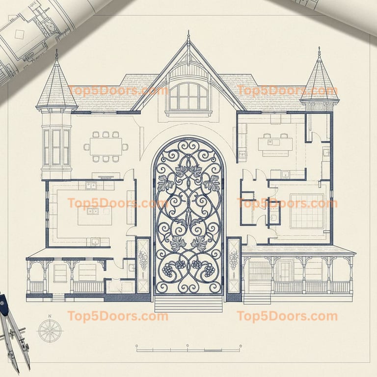 California wine cellar door victorian Door