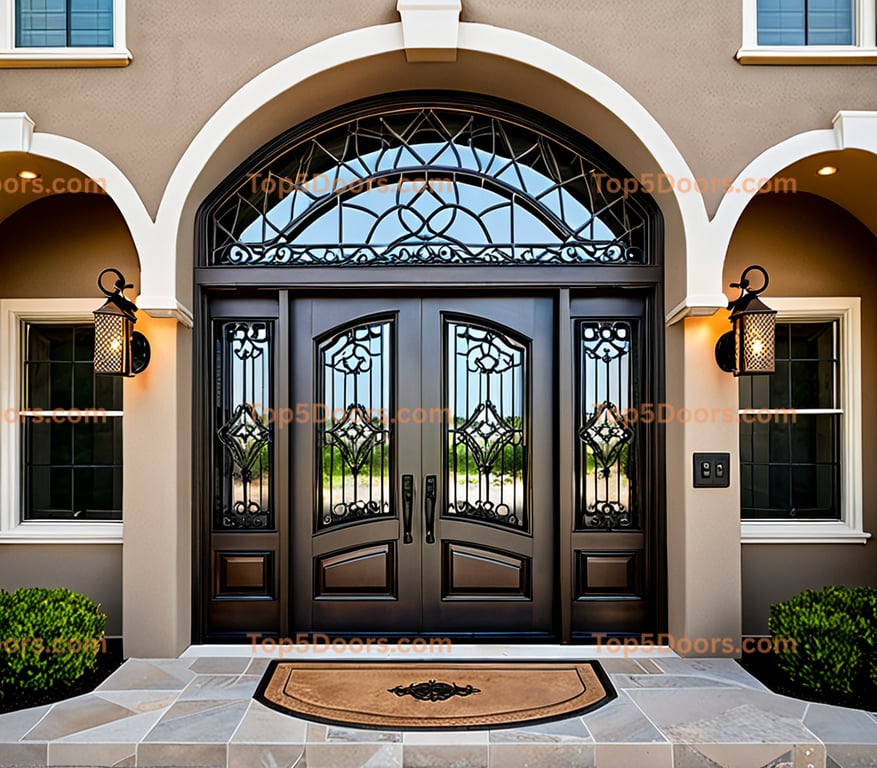 California wrought iron arched double european classic 