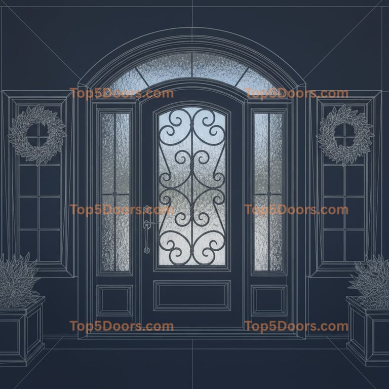 California wrought iron arched single european classic 