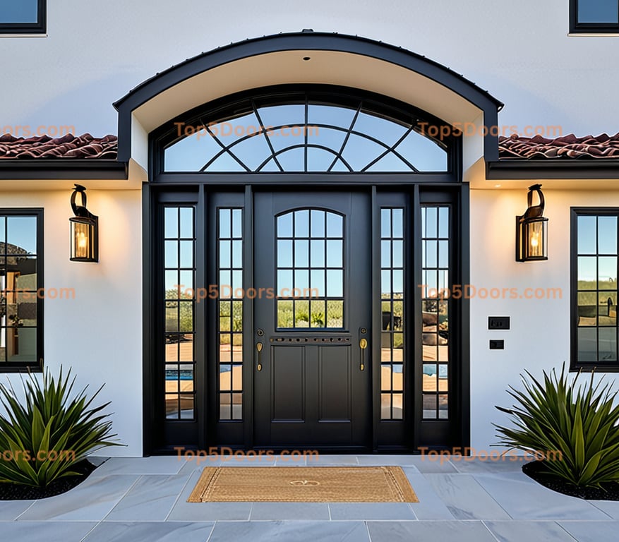 California wrought iron barn door scandinavian Door
