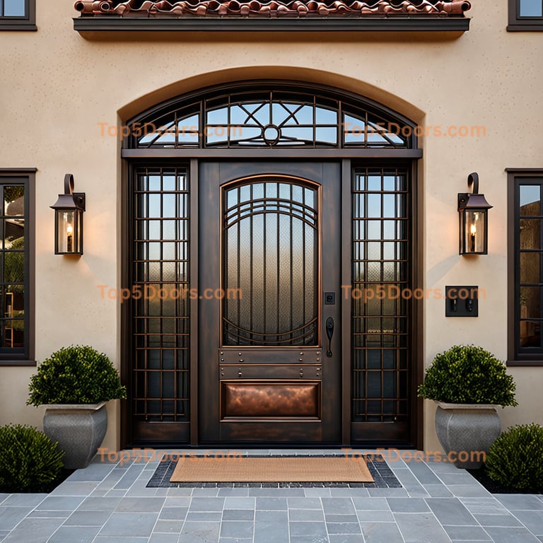 California wrought iron barn door korean modern Door