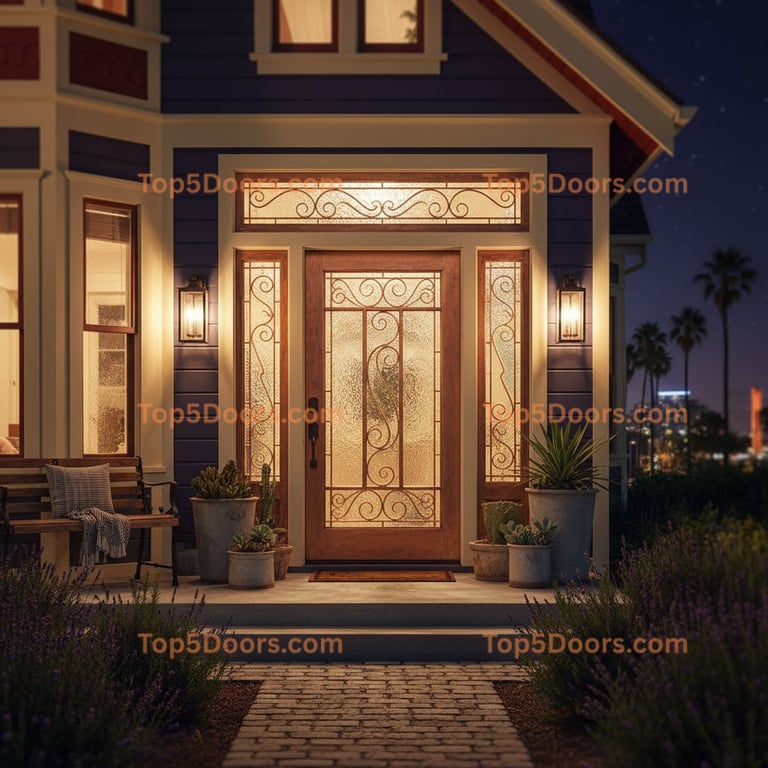 California wrought iron barn door victorian Door