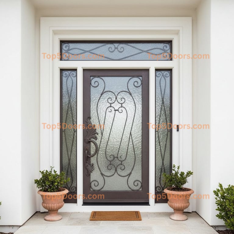 California wrought iron french door coastal Door