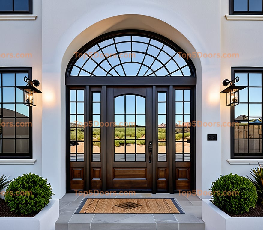 Colorado glass paneled spanish colonial Door