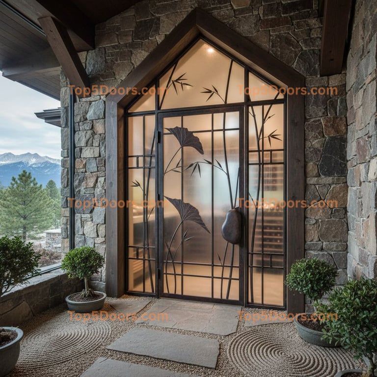 Colorado wine cellar door japanese zen Door