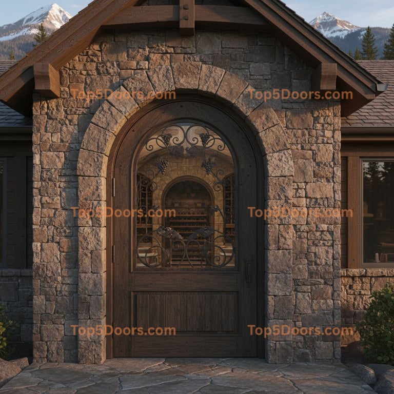 Colorado wine cellar door traditional american Door