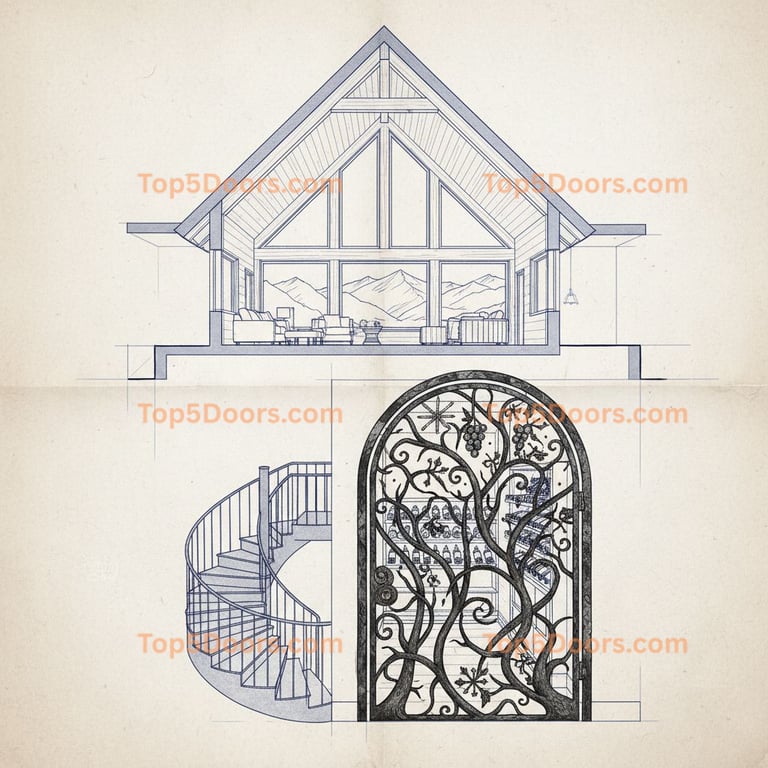 Colorado wine cellar door scandinavian Door