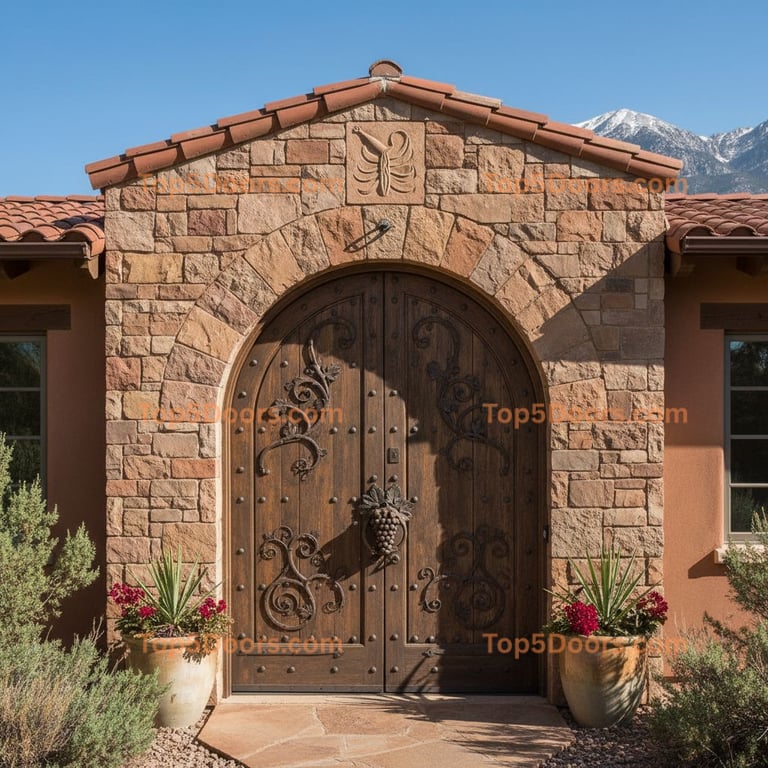 Colorado wine cellar door spanish colonial Door