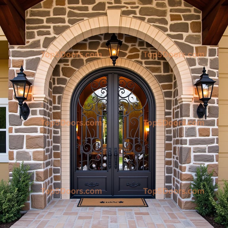 Colorado wine cellar door french country Door