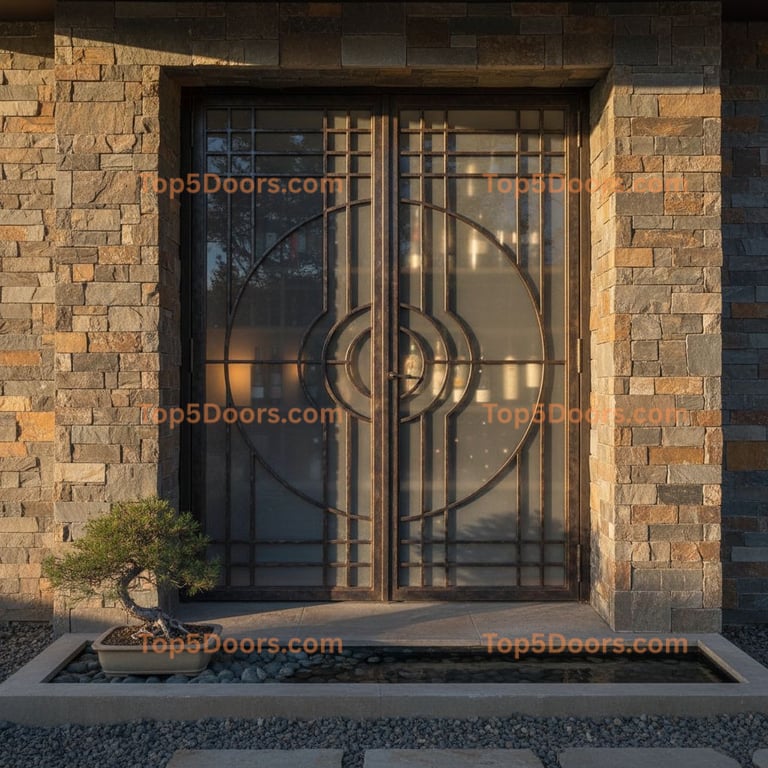 Colorado wine cellar door japanese zen Door