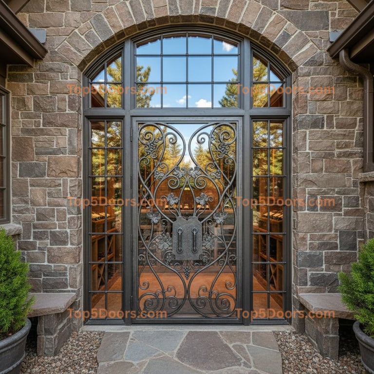 Colorado wine cellar door traditional american Door