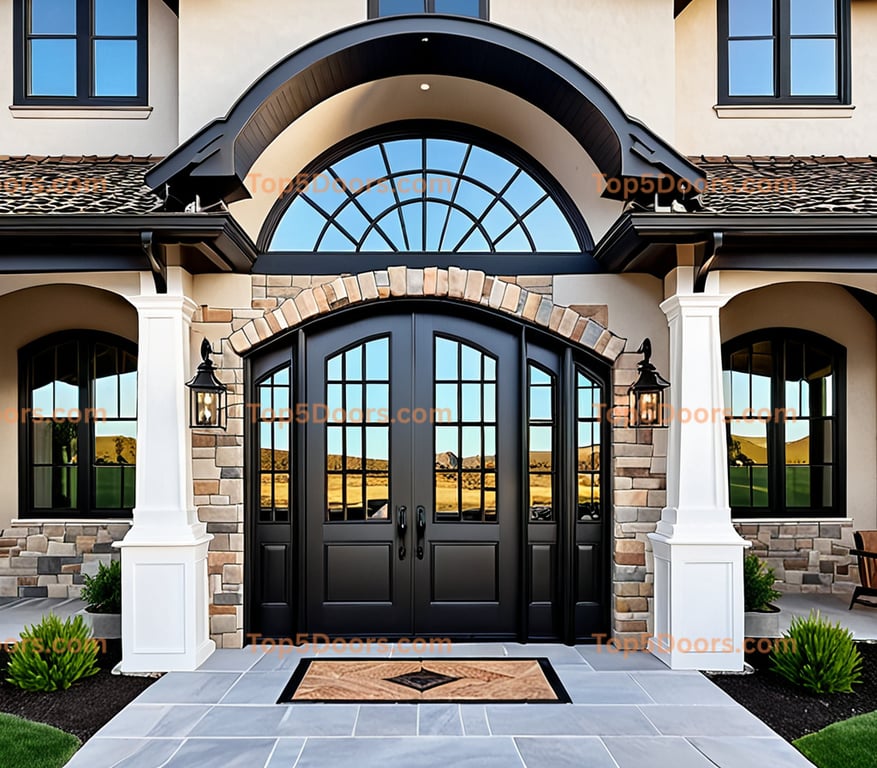 Colorado wrought iron arched double modern farmhouse Do