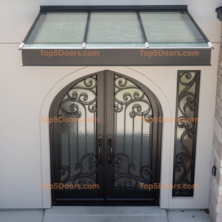 Colorado wrought iron double contemporary Door