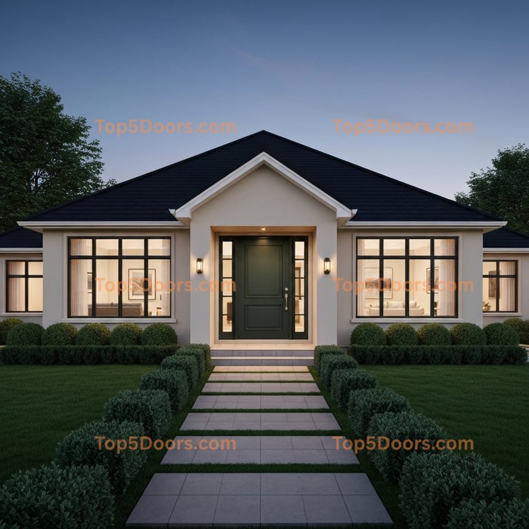 Colorado wrought iron glass paneled victorian Door