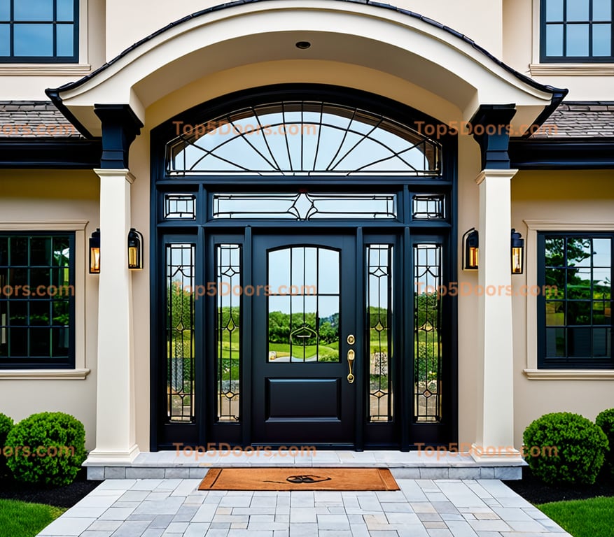 Connecticut glass paneled contemporary Door