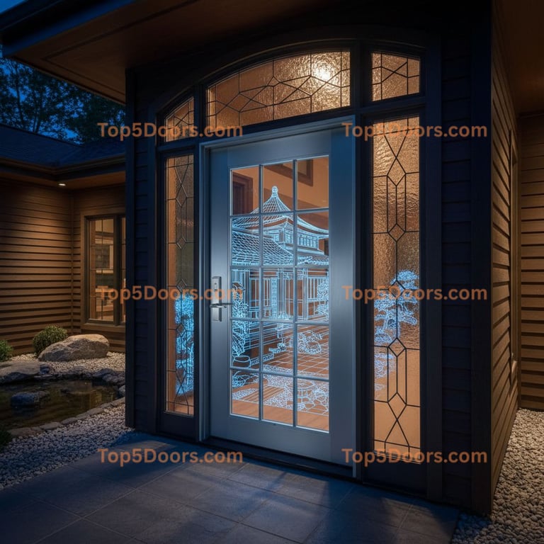 Connecticut patio door japanese zen Door