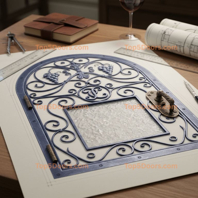 Connecticut wine cellar door spanish colonial Door