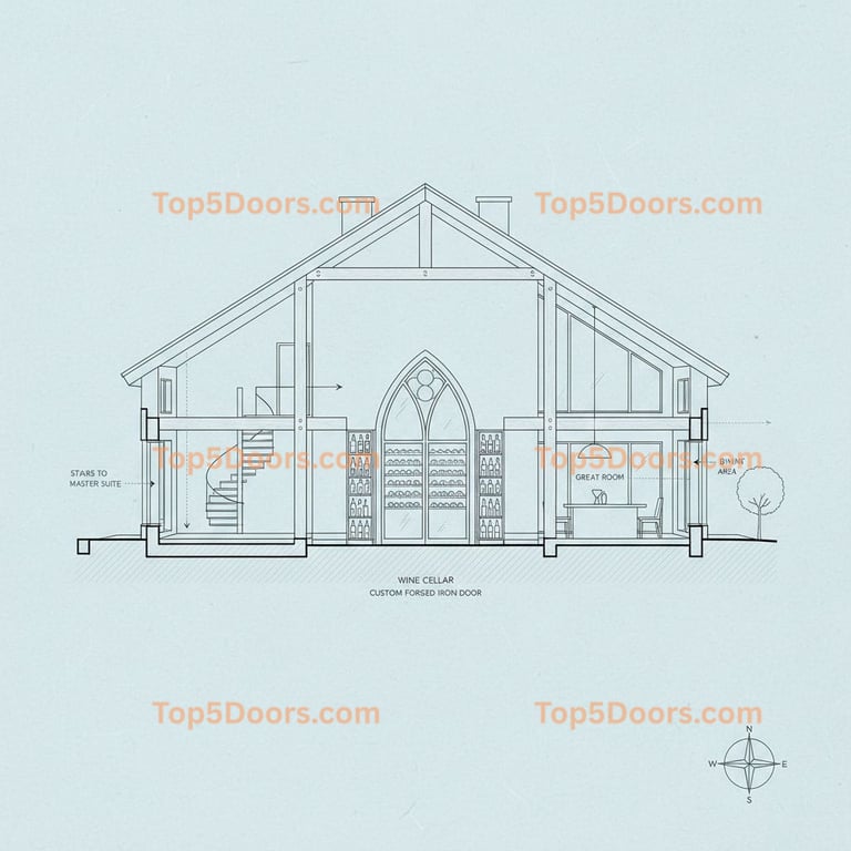 Connecticut wine cellar door minimalist Door