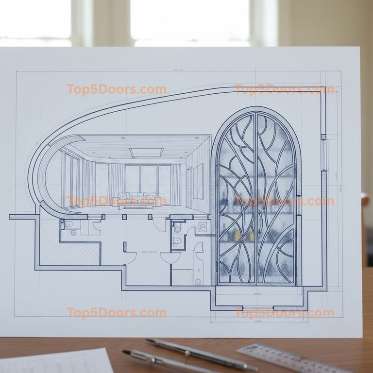Connecticut wine cellar door scandinavian Door
