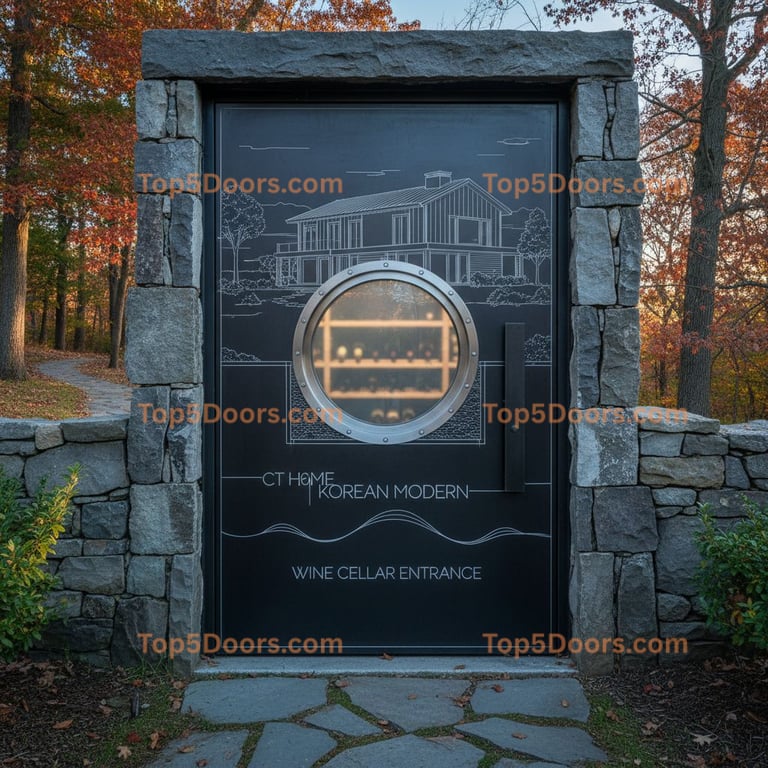 Connecticut wine cellar door korean modern Door