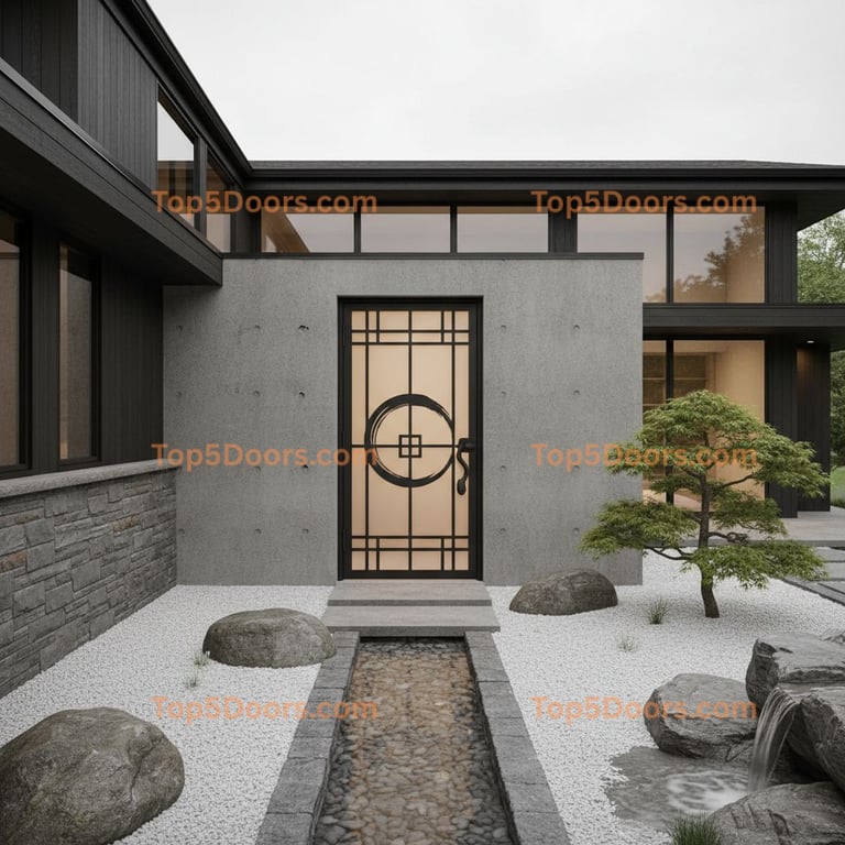 Connecticut wine cellar door japanese zen Door