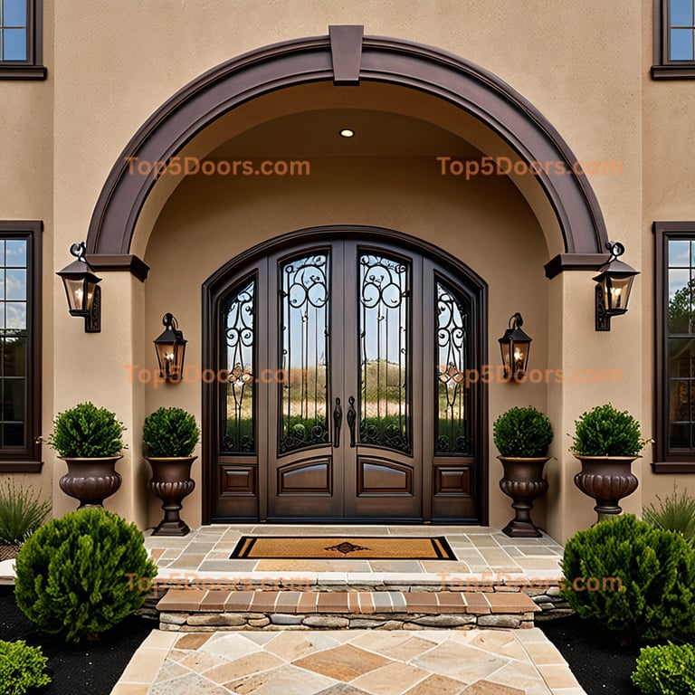 Connecticut wrought iron arched double southwestern Doo