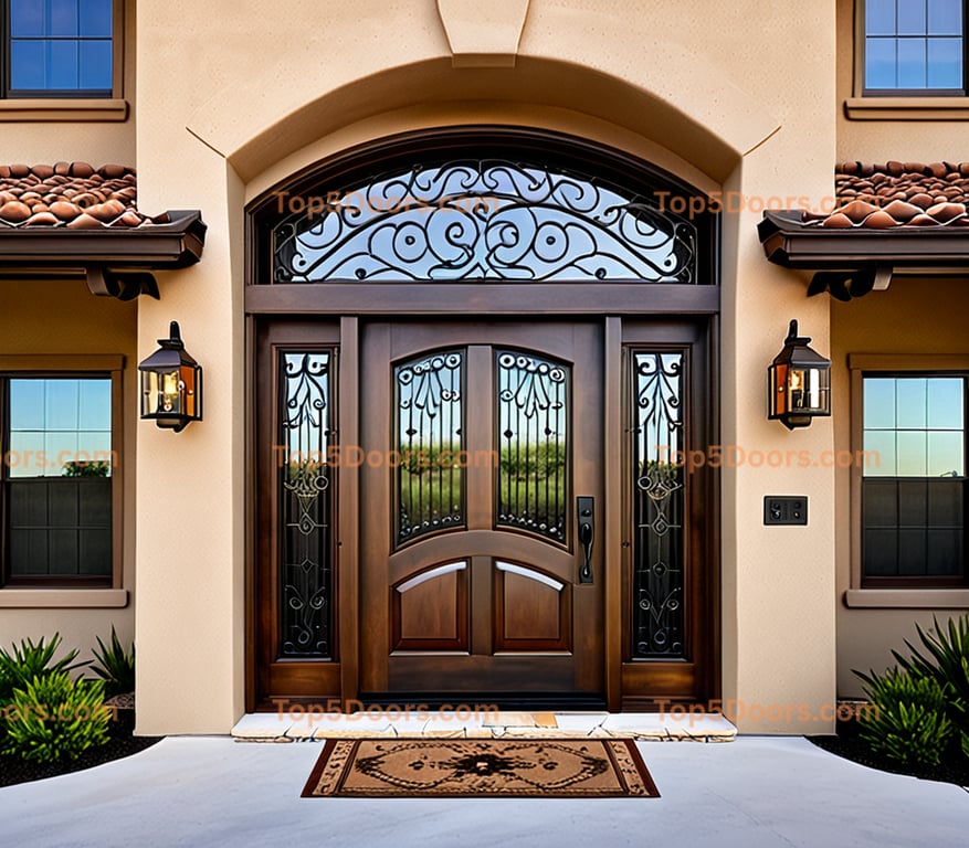 Connecticut wrought iron arched single southwestern Doo