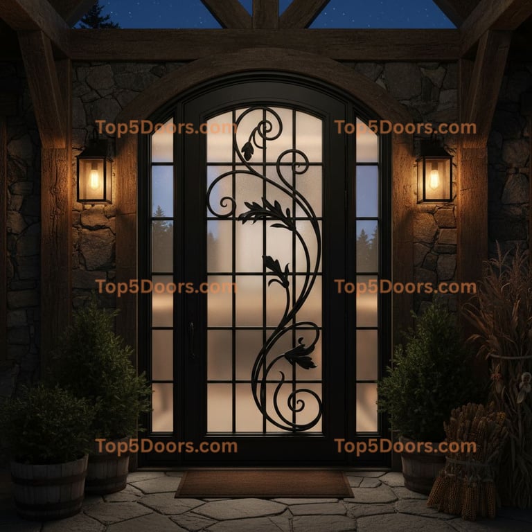 Connecticut wrought iron arched single mountain lodge D