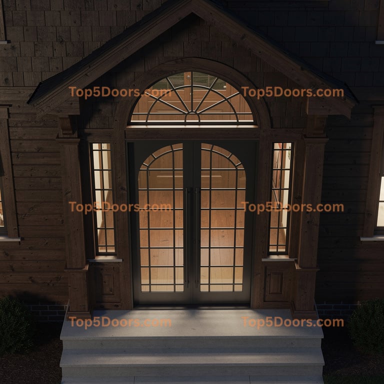 Connecticut wrought iron double victorian Door