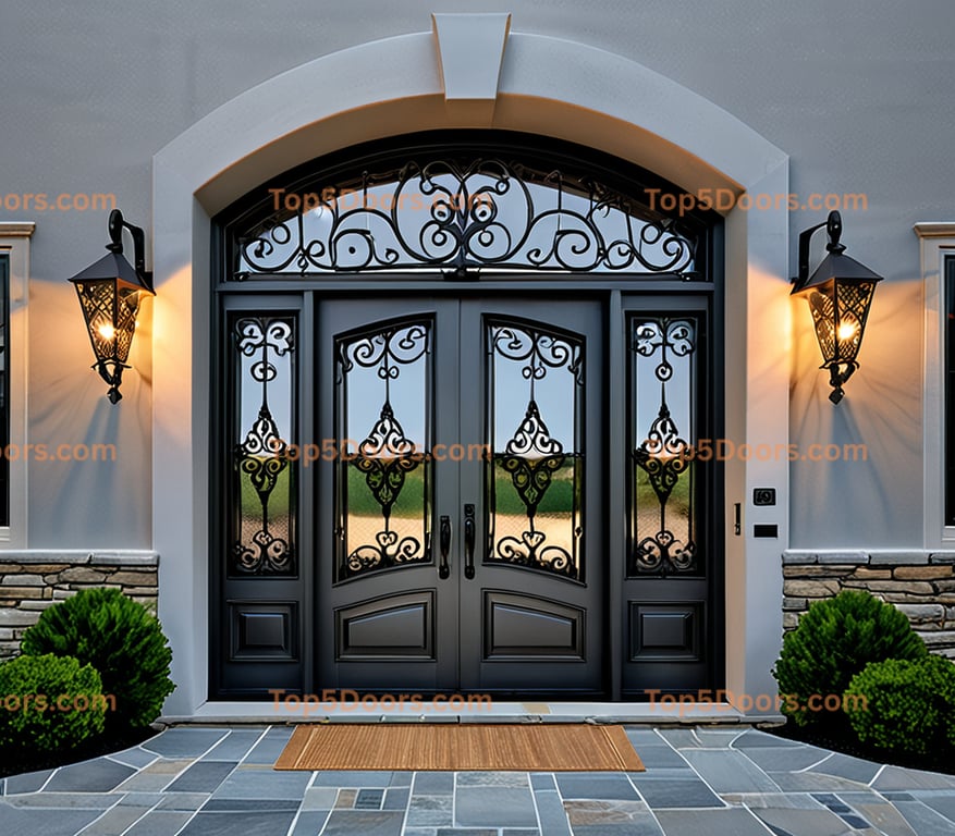 Connecticut wrought iron french door french country Doo