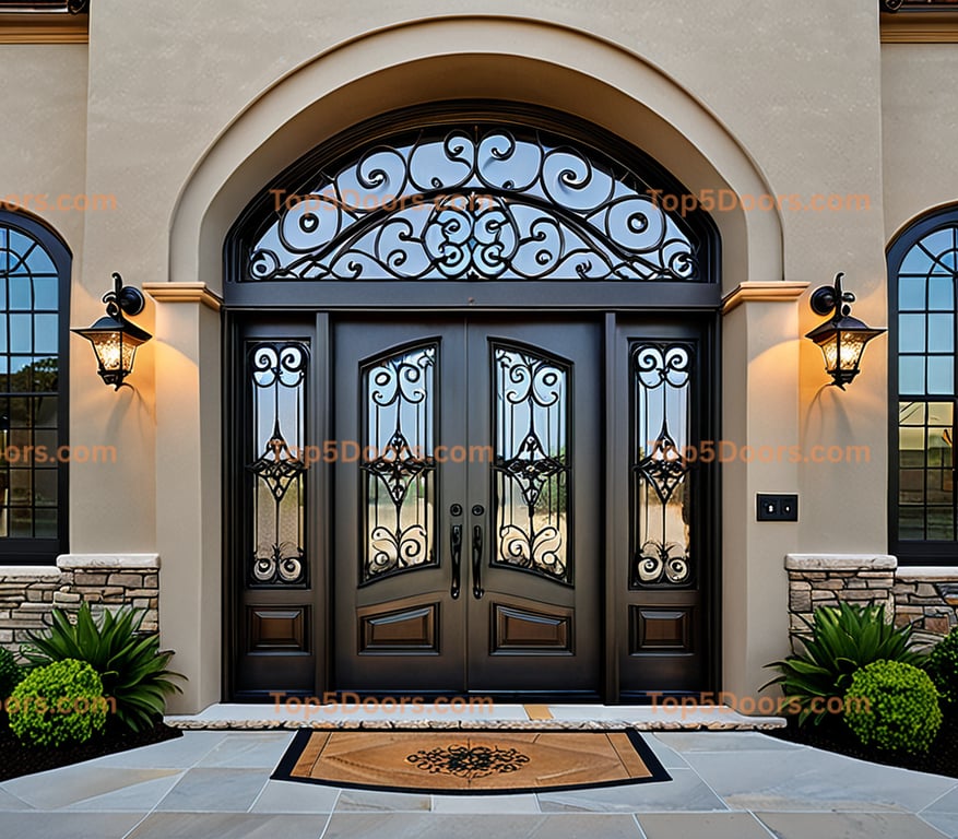 Connecticut wrought iron single tuscan Door