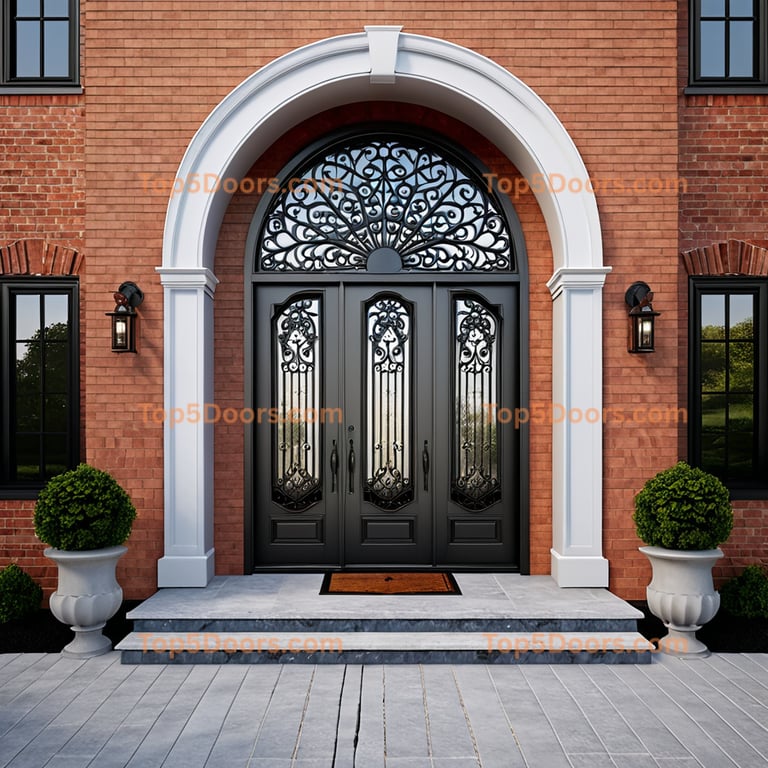 Connecticut wrought iron steel frame contemporary Door