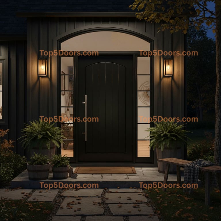 Connecticut wrought iron steel frame modern Door